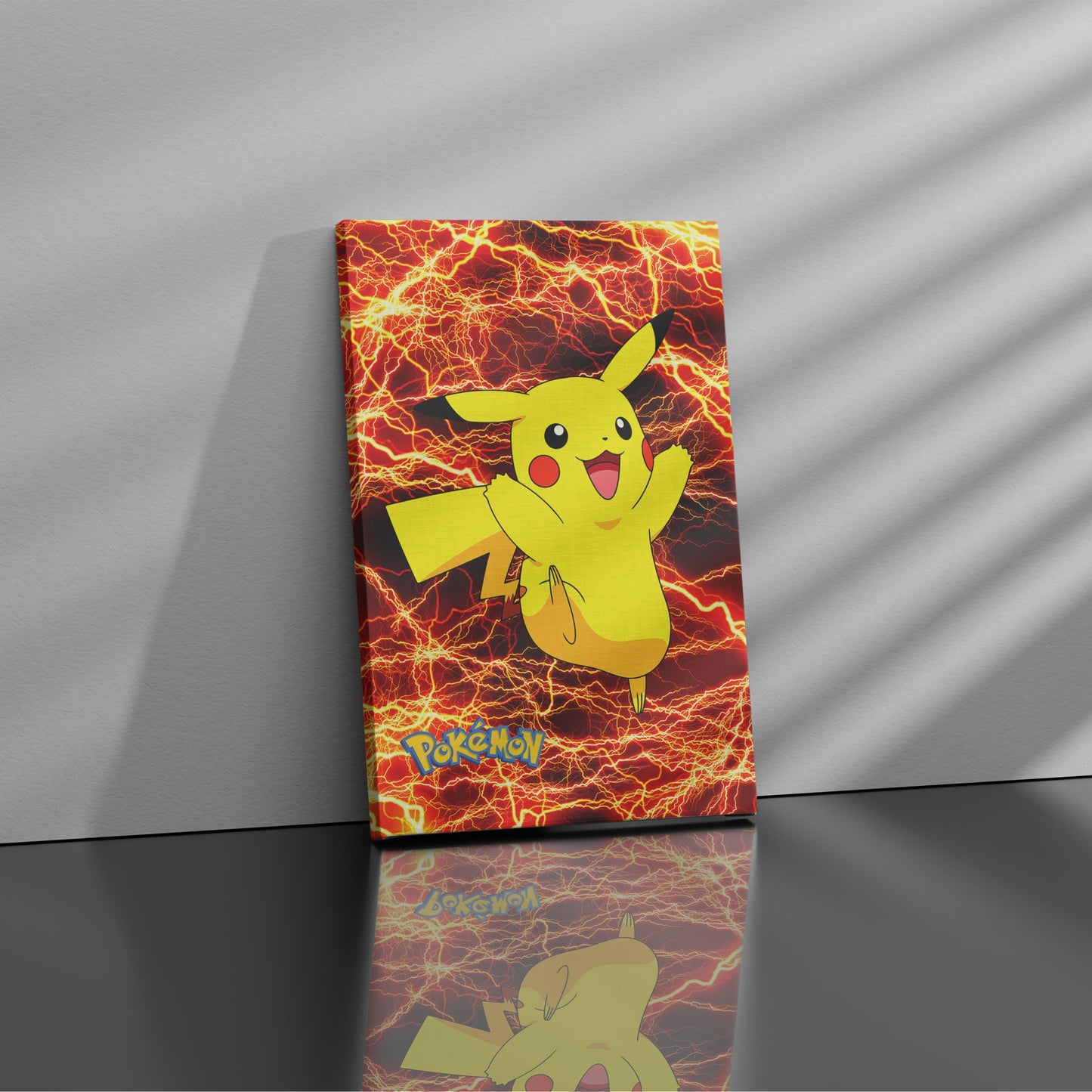Red Lightning Pikachu - Canvas