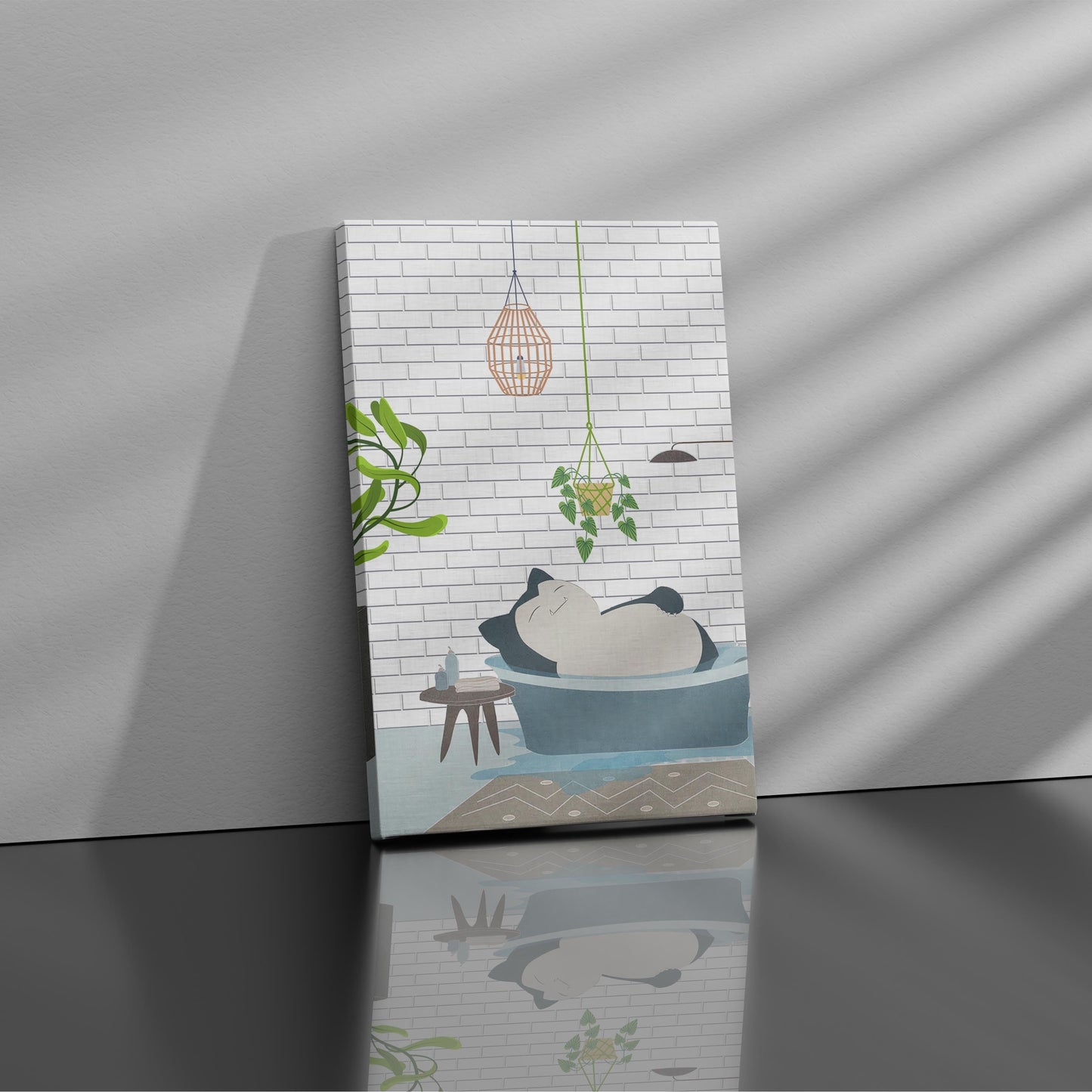 Snorlax in a Tub - Canvas