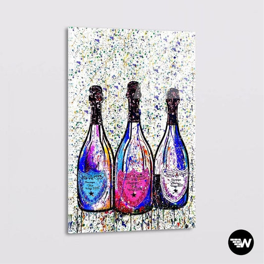 Colored Champagne Bottles - Glass
