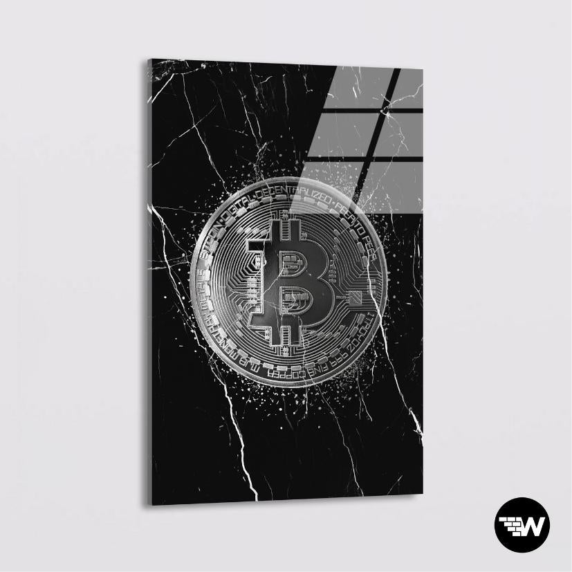 MARMER - ZILVER BITCOIN - Glass