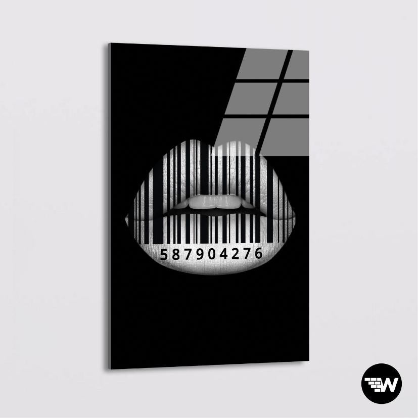 Lips - Barcode - Glass