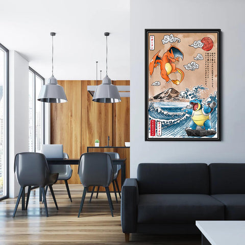 Charizard & Blastoise - Pokemon - Poster