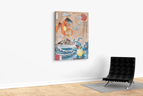 Charizard & Blastoise - Pokemon - Canvas