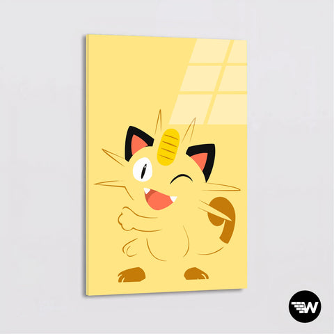 Meowth - Pokemon - Glass