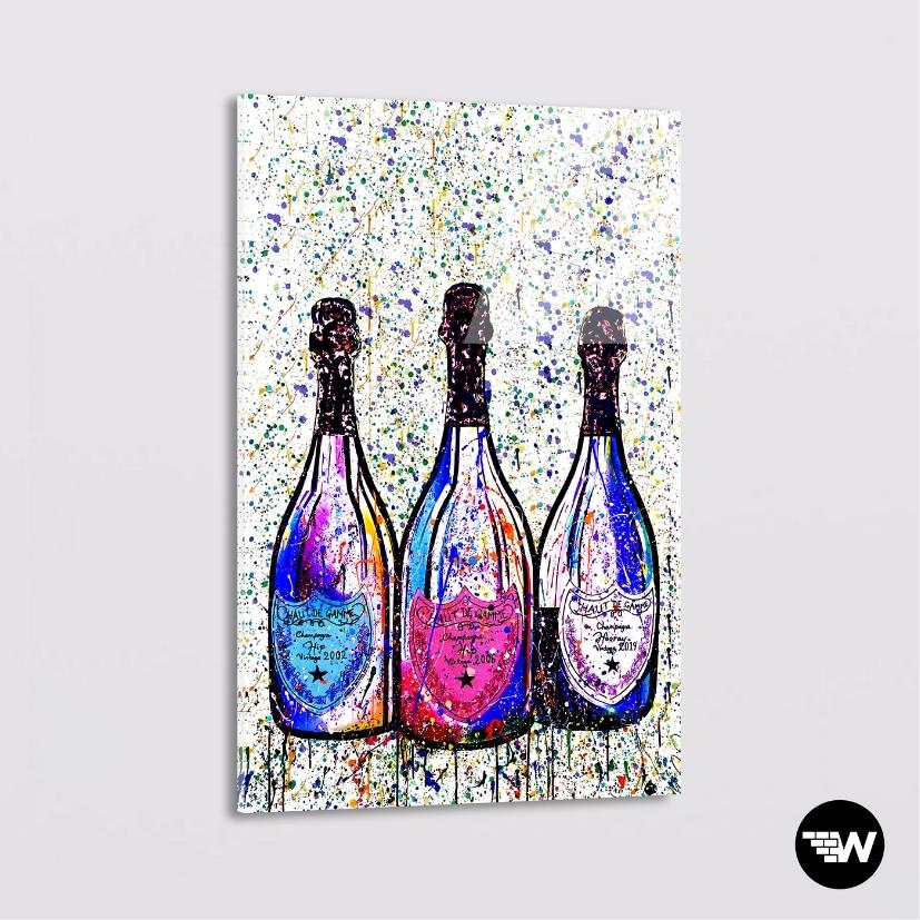 Colored Champagne Bottles