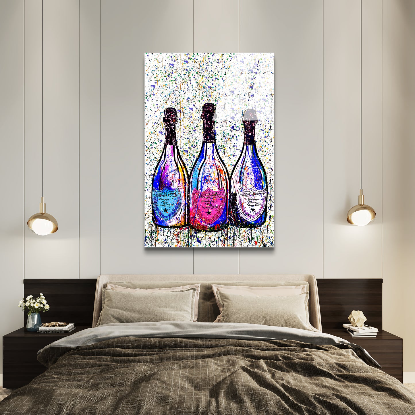 Colored Champagne Bottles
