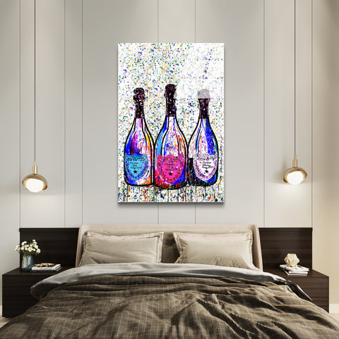 Colored Champagne Bottles
