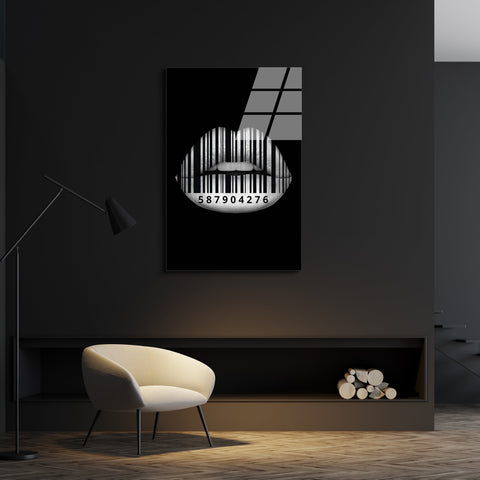 Lips - Barcode - Glass