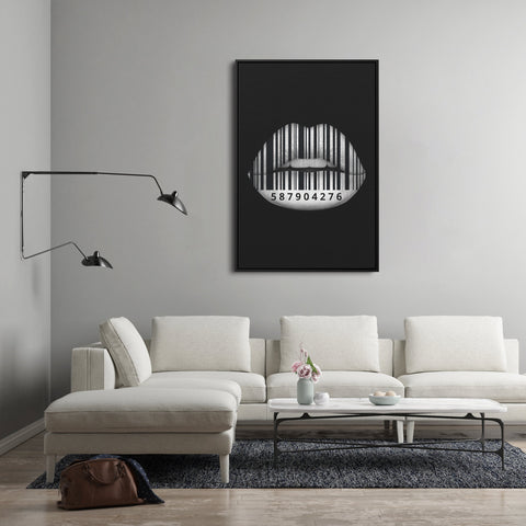 Lips - Barcode - Canvas