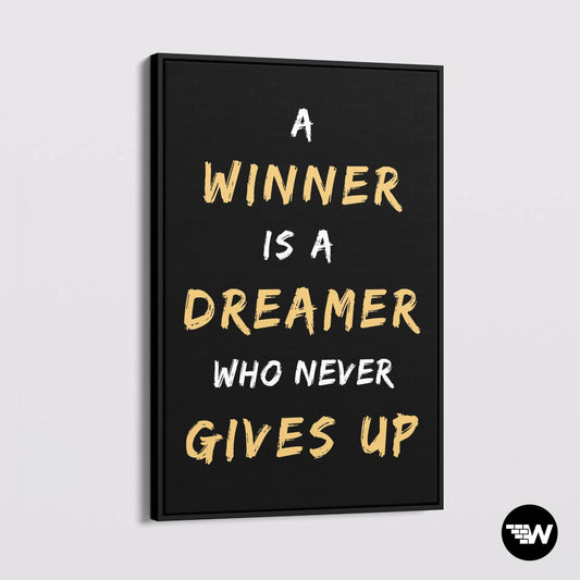 WINNER NEVER GIVE UP - Canvas