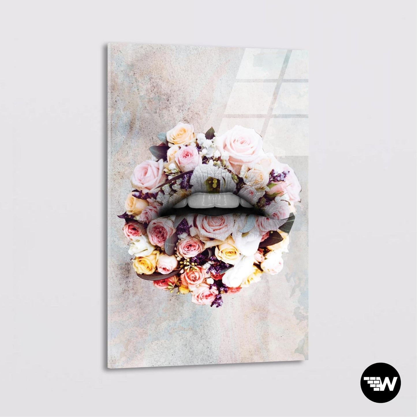 Lips - Roses - Glass