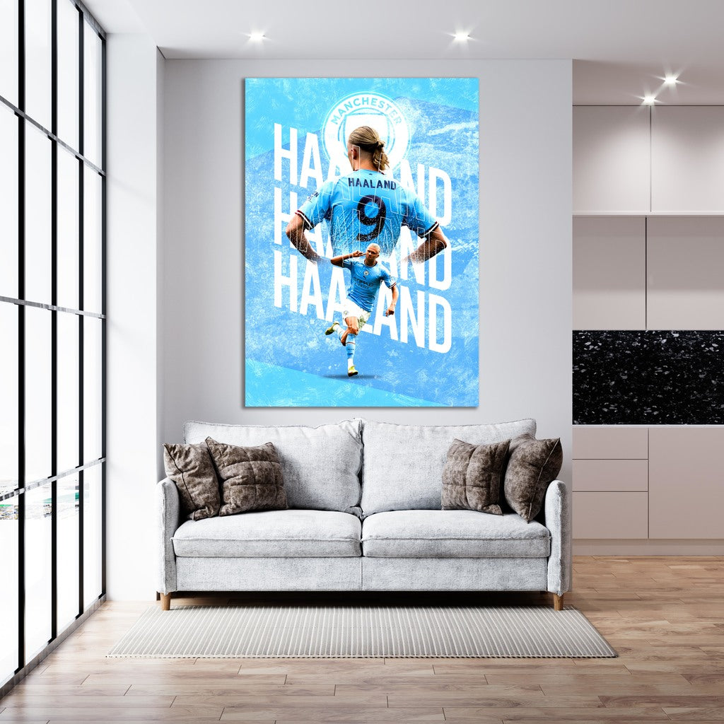 Haaland's Signature Run - Soccer - Canvas