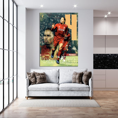 Van Dijk's Dynamic Run - Soccer - Canvas