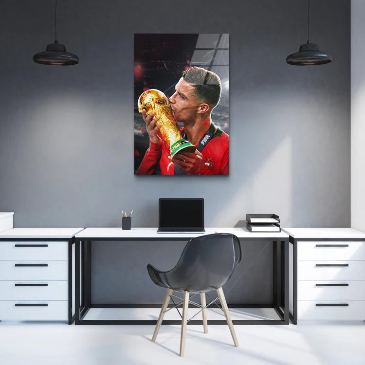 Ronaldo World Cup Victory - Soccer - Glass