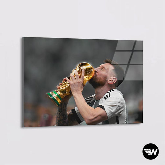 Messi's World Cup Triumph - Soccer - Glass